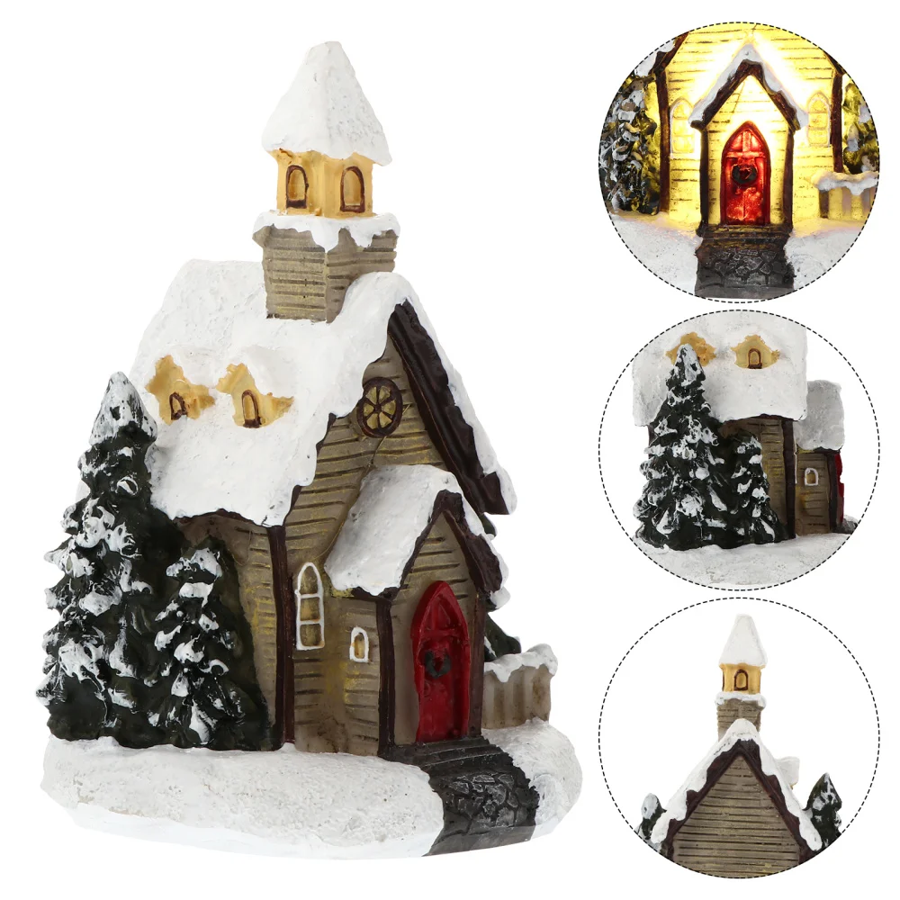 1 шт. декоративный настольный декор в виде рождественского дома|Статуэтки и