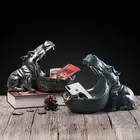 Большой рот, статуя бегемота, для хранения ключей, коробка для хранения косметических изделий из смолы, скульптура в стиле современного искусства, украшения для дома