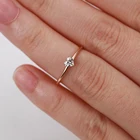 Кольца для женщин, минималистичное милое кольцо в форме сердца, циркон, 3 цвета, тонкое кольцо на палец, вечерние, подарок, модное ювелирное изделие KBR014