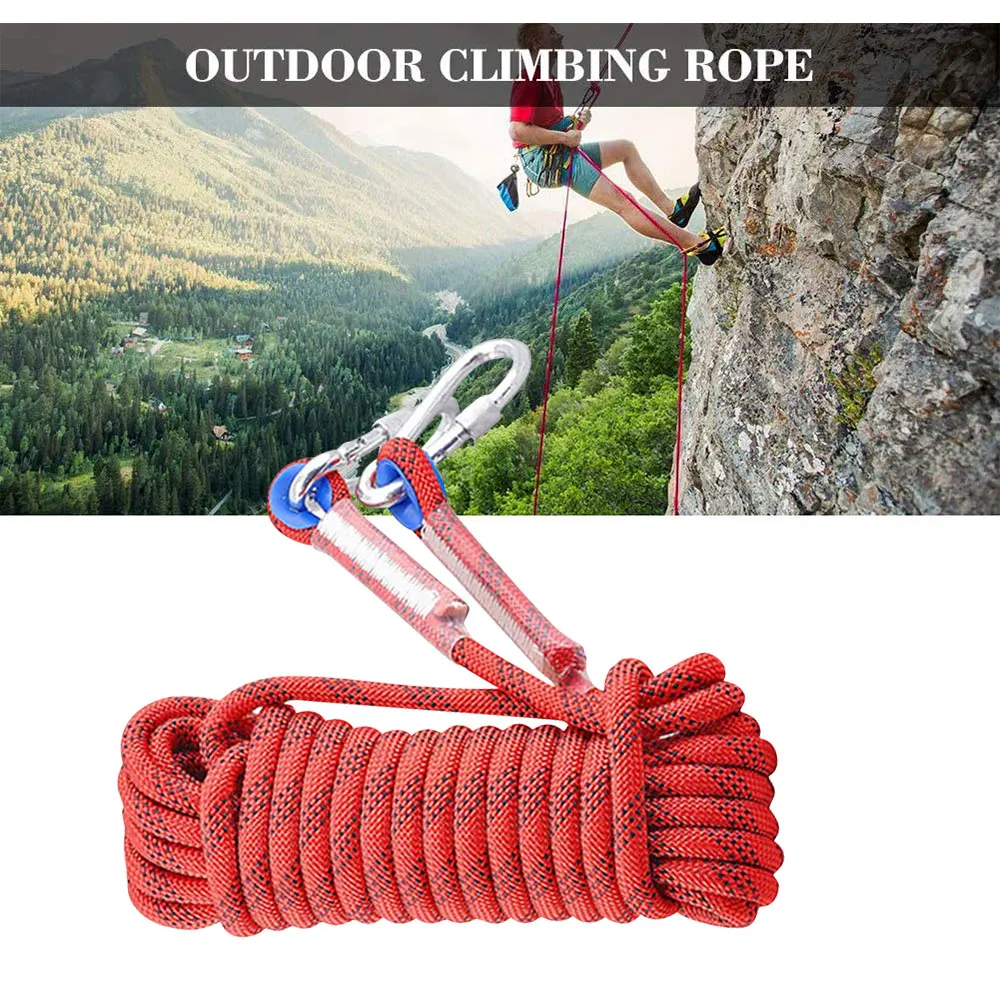 

Rock Climbing Rope 12mm Diameter High Strength Cord Safety Rock For Hiking Caving Camping Rescue Exploration Mountaineering 10M