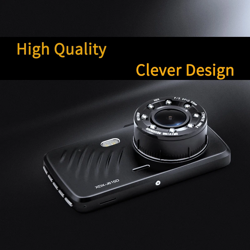 Автомобильный видеорегистратор 4 0 дюйма с двумя объективами Full HD 1080P ночного