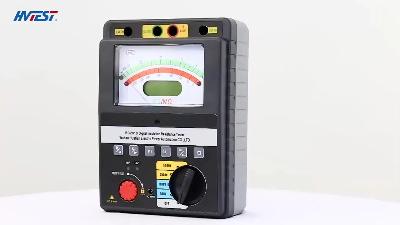 

BC2010 Double Display Insulation Resistance Meter Megohmmeter With Polarization Index Function