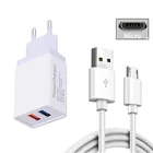 Настенный адаптер для зарядного устройства 5 В, 2 А и кабель Micro USB Type-C для зарядки телефонов Samsung, Huawei, Xiaomi Redmi, OPPO F5, F17, Realme 3, 5 Pro