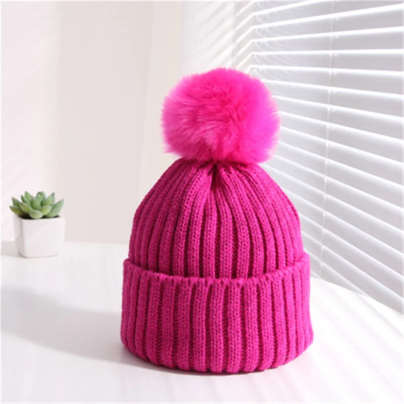 Модная теплая вязаная женская шапка зимние шапки в полоску для женщин шерстяные