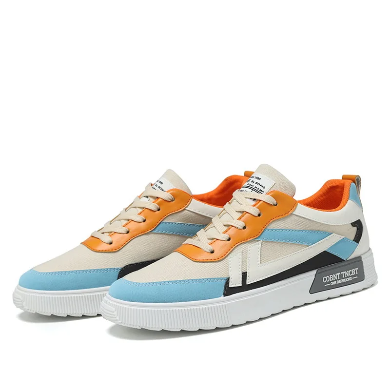 

Spring and Summer Men's New Low-cut Canvas Shoes Fashion Sports Shoes Lace-up Breathable Running Non-slip Vulcanized Shoes