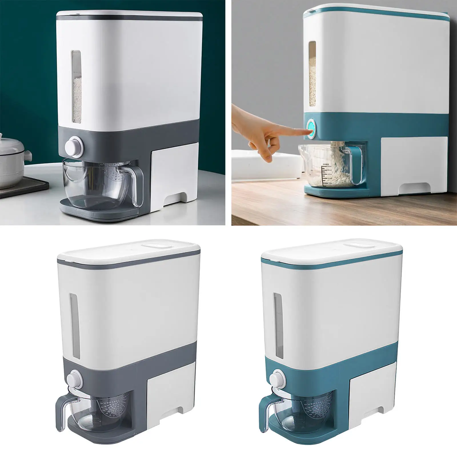 

Бытовое прижимное ведро для риса, Кухонный Контейнер для риса, контейнер для хранения риса большой емкости, Кухонный Контейнер для хранения...