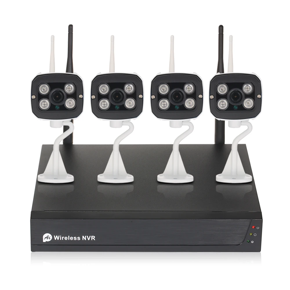 4CH 1080P HD WiFi NVR Kit с МП беспроводная водонепроницаемая Наружная цилиндрическая
