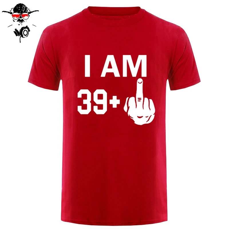 Футболка мужская с надписью I Am 39 Plus тенниска забавными подарками на день