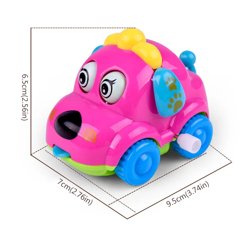 Cute Cartoon Animal Wind Up Toys Dog Turtles Running Car Clockwork Educational Toys For Kids Baby Mobile Rattle Toy