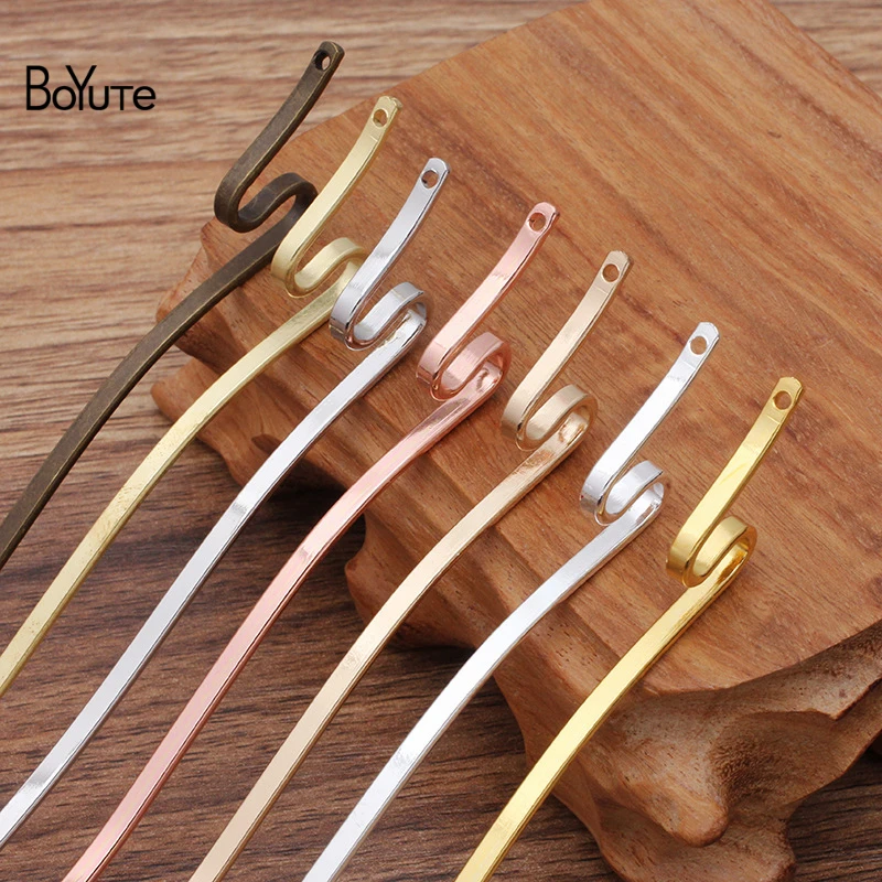 Металлическая латунная заколка для волос в форме змеи BoYuTe (10 шт./лот) 150*3 мм с