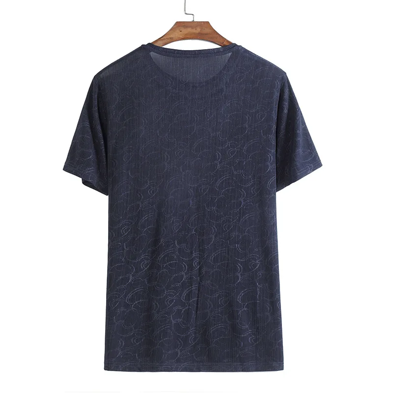 

Summer new men's fattening plus size short sleeve T-shirt young men's fat fashion casual round neck printed short sleeve