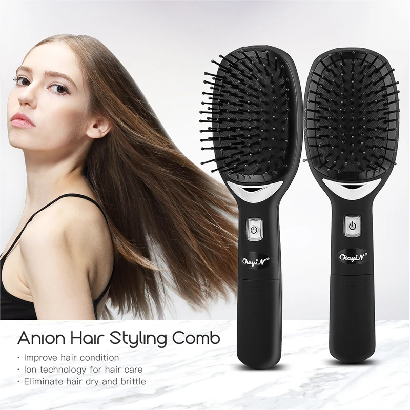 

Electric Portable Ionic Hair Comb Hair Straightener Brush Negative ion Hairbrush Anti-static Head Scalp Massage Hair Care Tool