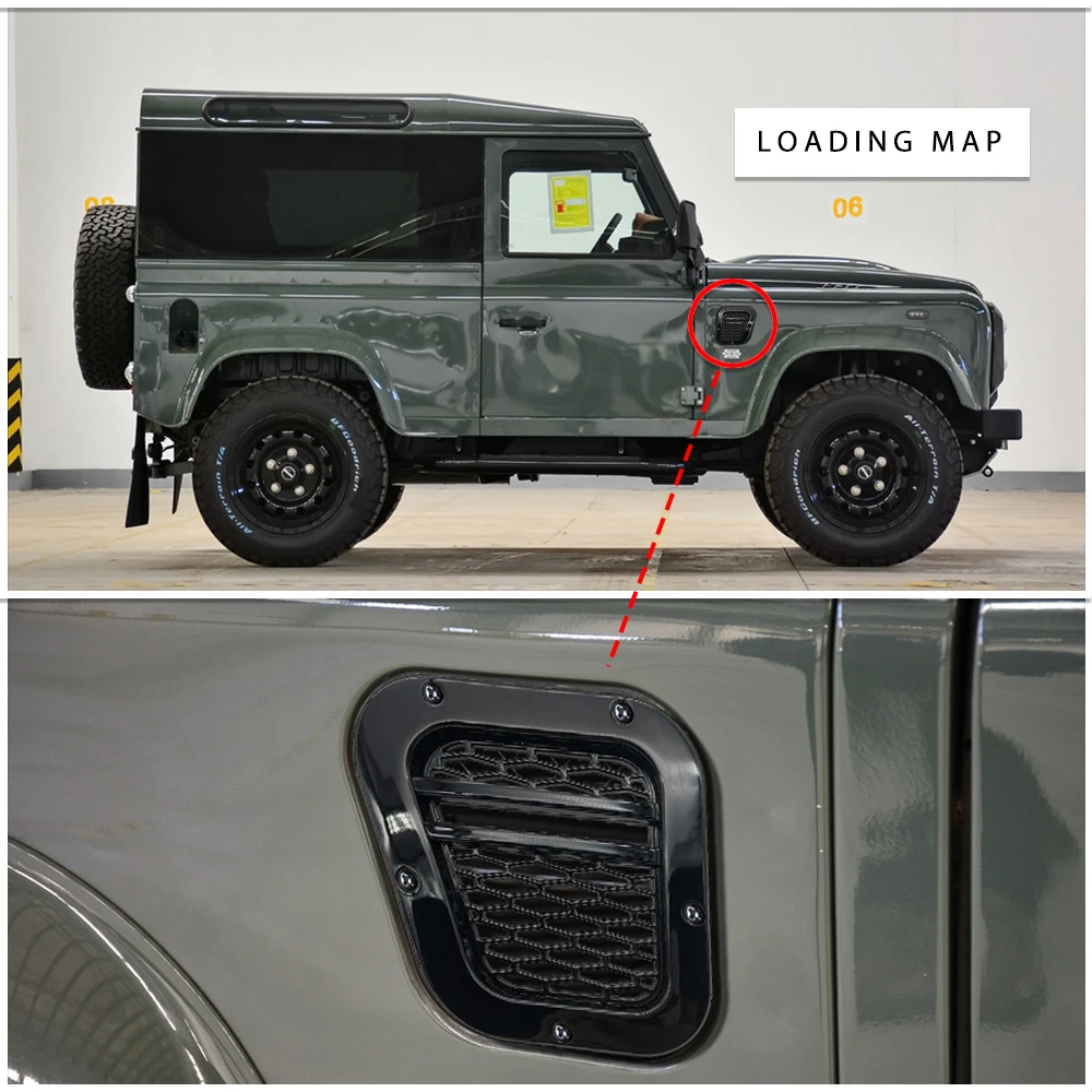 

2x for Land rover defend parts Side Vent Grille Tuning Car auto parts tuning air side vents Grille