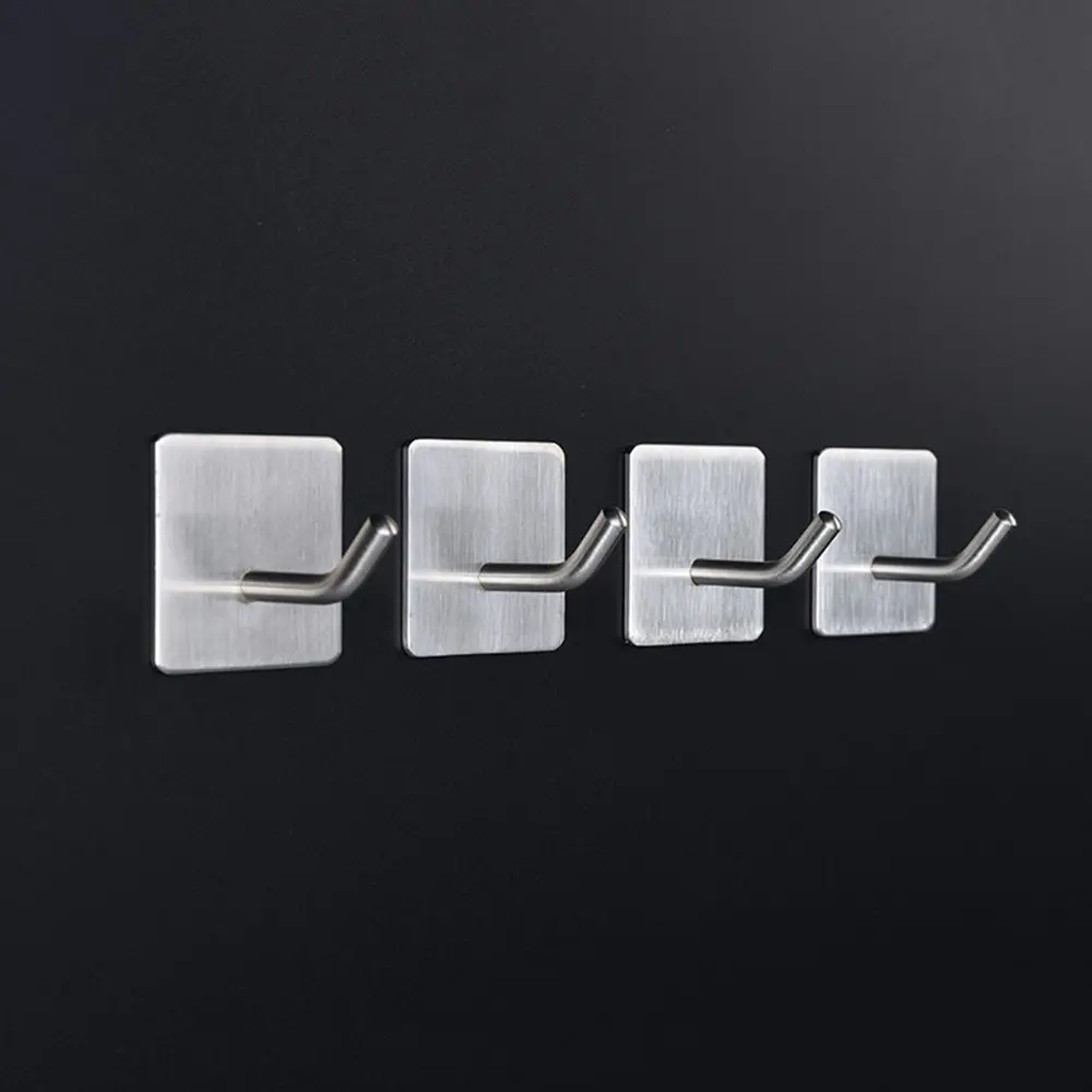 

6PCS Stainless Steel Strong Self-Adhesive Stick Home Wall Hanger Hook Rack Holder