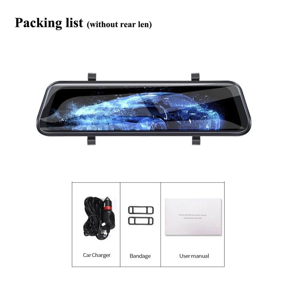 

10 inch Touch screen Car DVR Rear View Mirror Dash cam Car Camera 1080P Back Camera Dual lens video Recorder