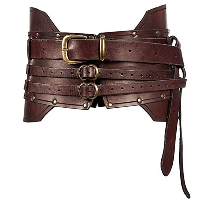 Мужской ремень на талию нарядный вечерний резной из металла и кожи аксессуар для