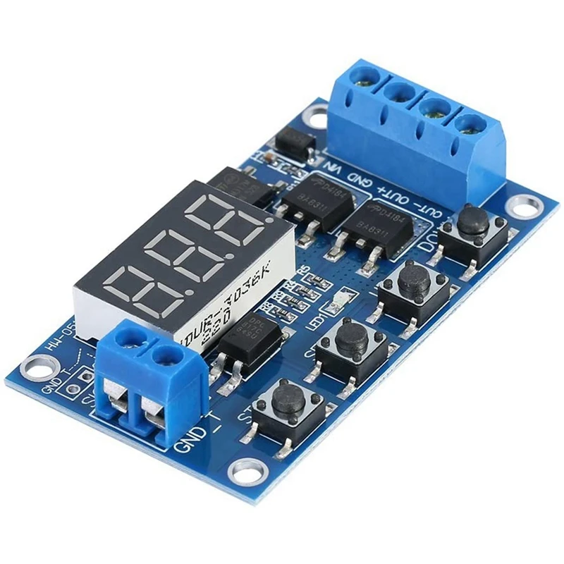 

DC 5V-36V Delay Time Module Switch Infinite Loop Digital LED Display Dual MOS Tube Control Board Instead of Relay Module