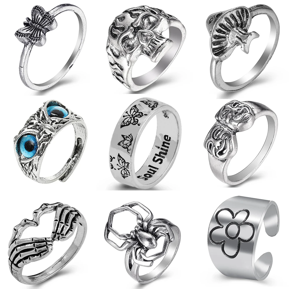 Кольцо в виде совы для мужчин и женщин креативное регулируемое стиле панк с
