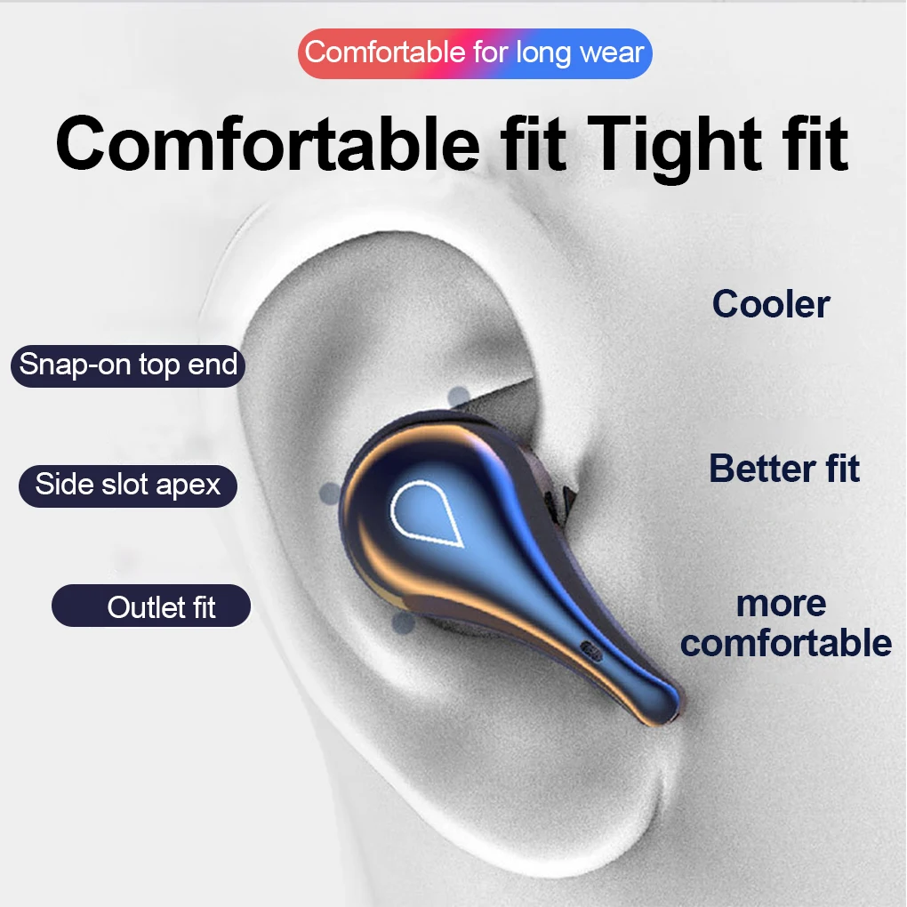 Беспроводные наушники-вкладыши V5.0 с поддержкой Bluetooth водонепроницаемость IPX5