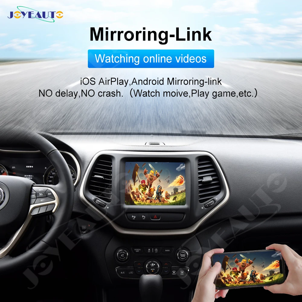 Беспроводной модуль JoyeAuto для Jeep Grand Cherokee XJ KL Wrangler Compass Commander Apple Carplay Android