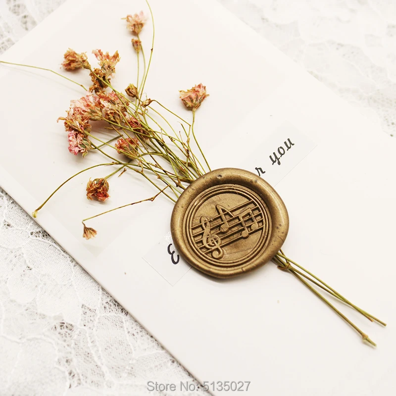 Восковая печать для скрипичного ключа музыкальных заметок/Свадебное