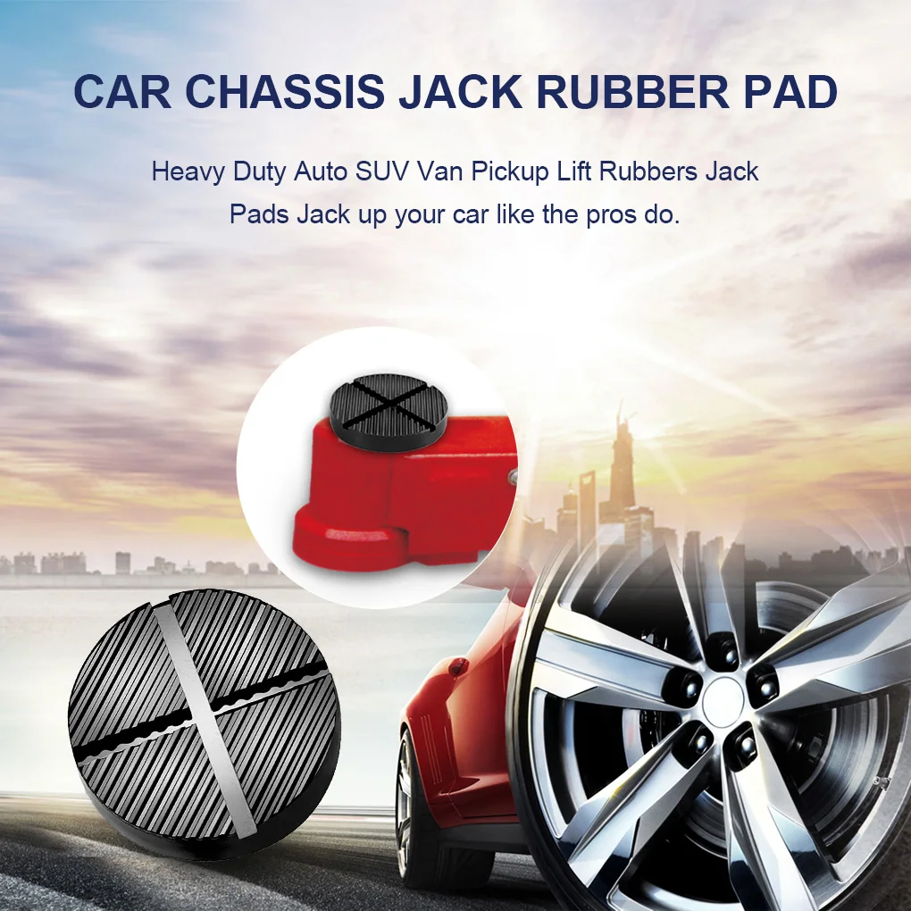1 шт. подставки для автомобильного домкрата черные резиновые прорезные напольные