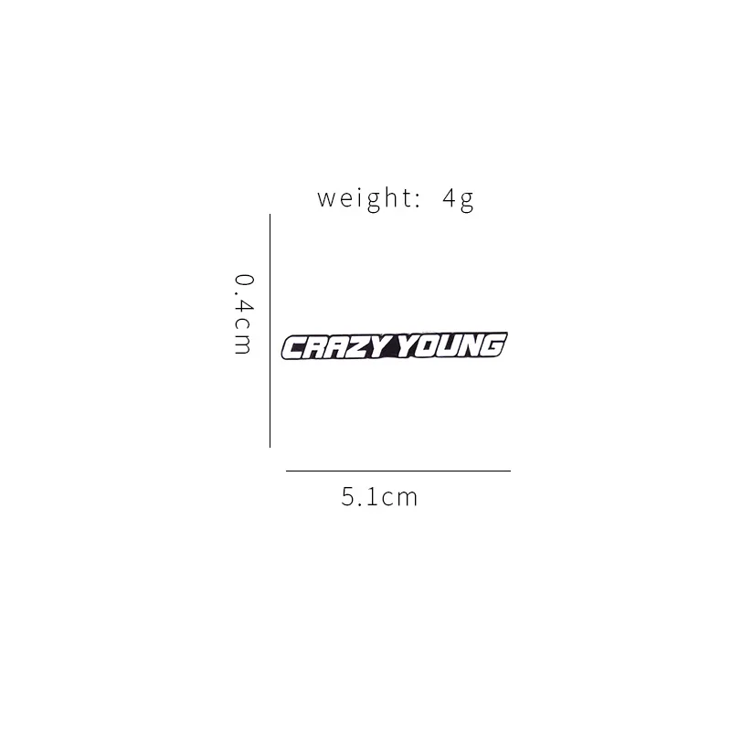 Cool Letter &quotCRAZY YOUNG&quot Metal Enamel Brooch Fashion Creative Badge Pin Men Women Backpack Sweater Jewelry | Украшения и