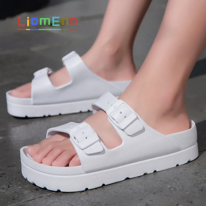 Summer Thick Platform EVA Slippers Women Sandals flip flops Beach Flat Pink Red Black White Slides 2023 Outdoor Casual Shoes
