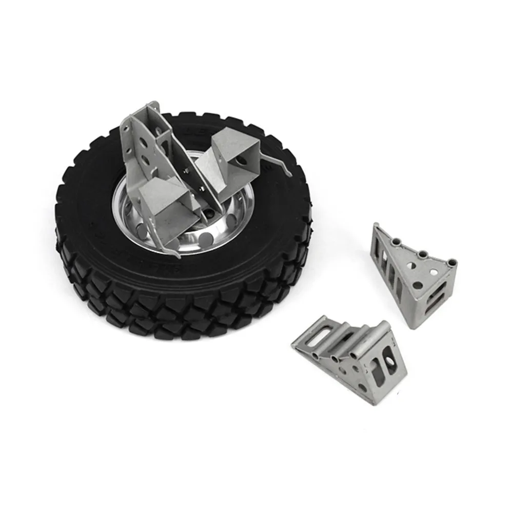 

Durable Metal Spare Tire Frame Anti-slip Tire Wheel Mounting Bracket Holder for Tamiya 1/14 RC Tractor Trailer DIY Upgrade Kit