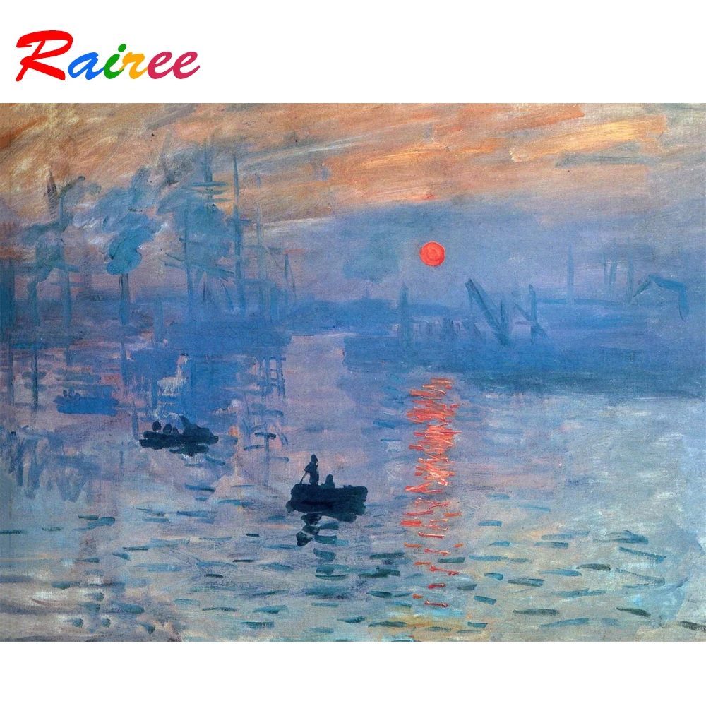 Картина с изображением знаменитого пейзажа Monet картина из страз Impression Sunrise 5D