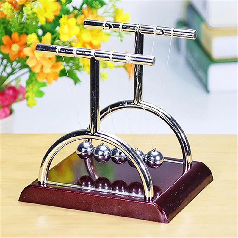 Настольная развивающая игрушка для детей Колыбель Ньютона со стальными
