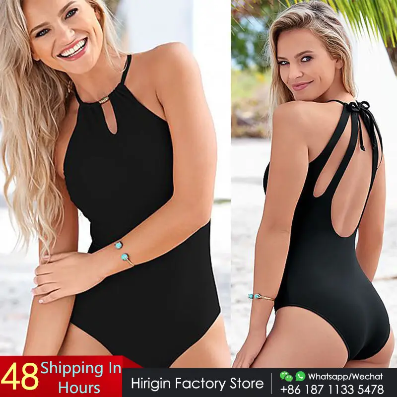 Женский сплошной купальник с треугольными вставками монокини пуш ап бандажный