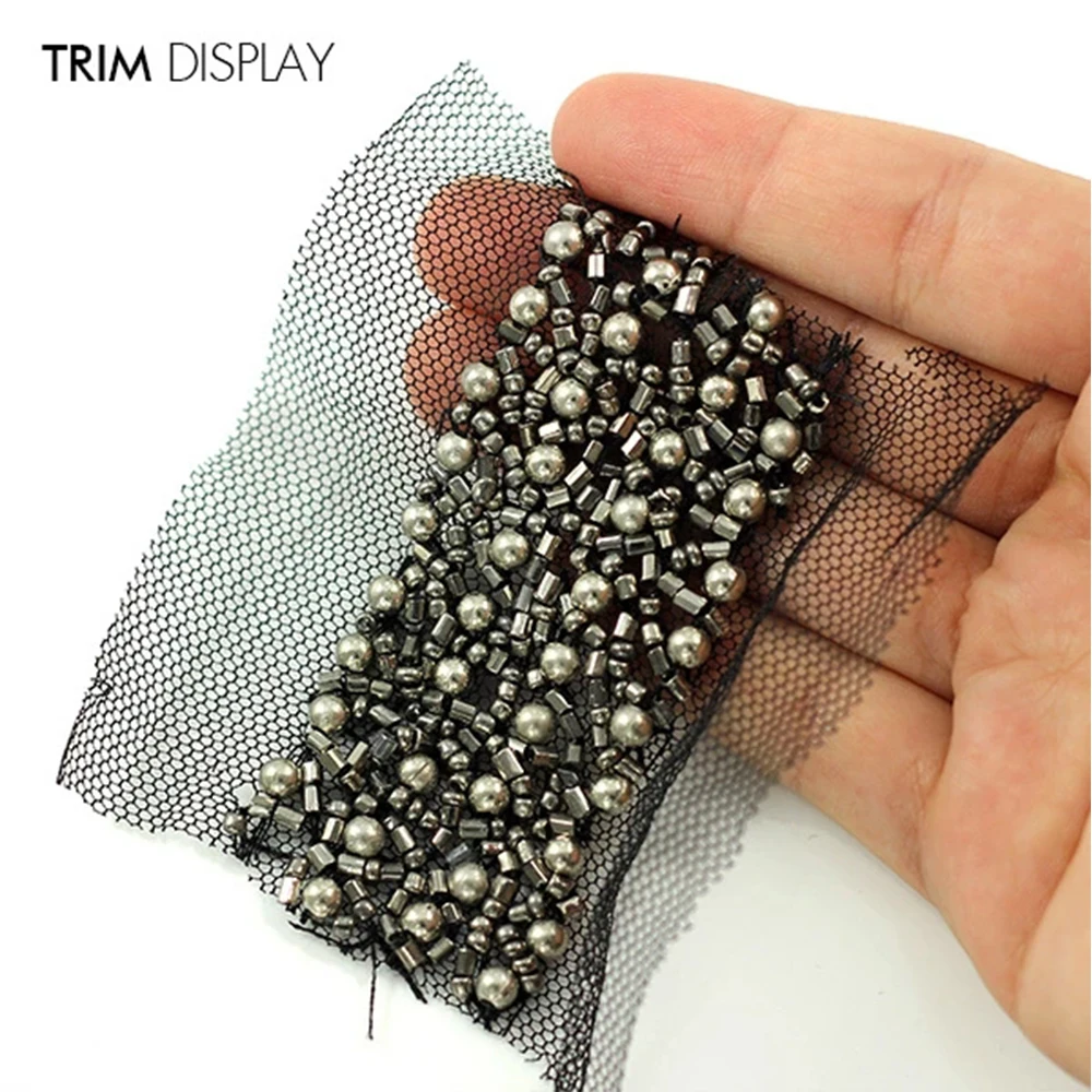 5 ярдов плетеная тесьма расшитая блестками искусственный жемчуг стразы костюм с
