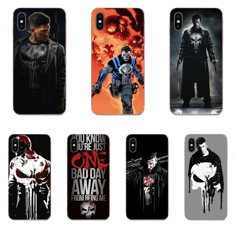 Замок The Punisher Frank для Xiaomi CC9E Mi3 Mi4 Mi4i Mi5 Mi 5S 6 6X 8 9 SE Play Plus Pro Lite A1 Mix 2 Note 3 TPU
