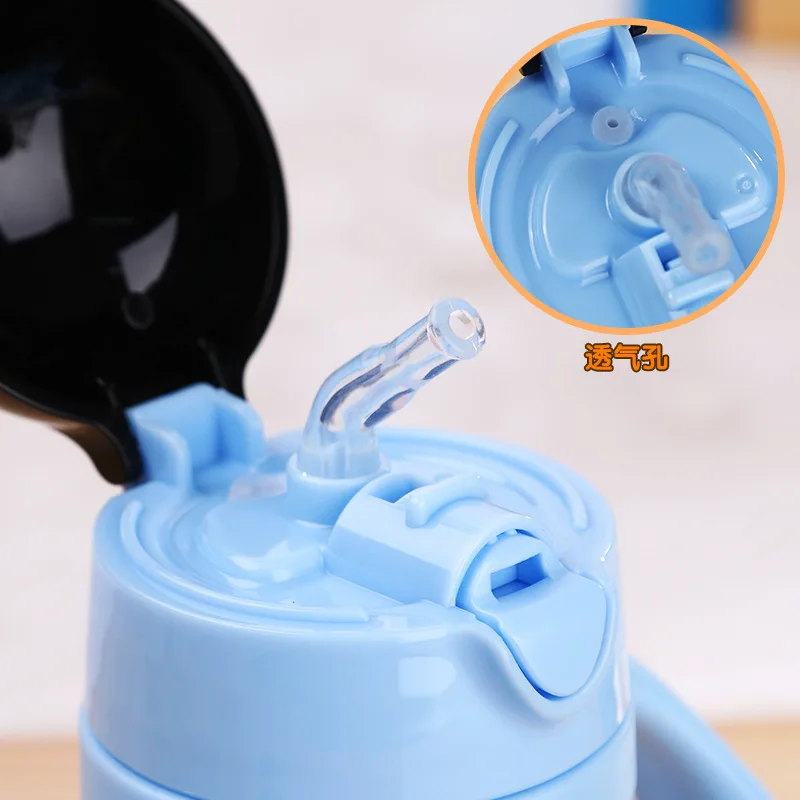 270mL 350mL Mickey Minnie Winnie Princess Cartoon Baby Cup with Handle and Flip Cover Straw Feeding Bottle Anti-leak Water cups | Мать и