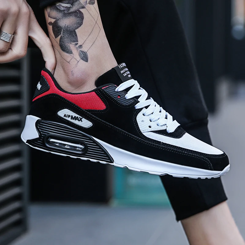 Men Air Mesh Casual Shoes Air-Cushion Flat Non-Leather Anti-Slip Man Sneakers Outdoor Jogging Trainer Male Footwear XX9816Sa | Обувь