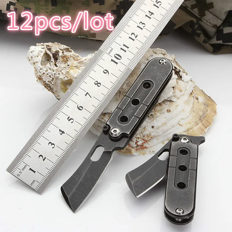 12 шт./лот складной нож Портативный брелок для кемпинга Мини Овощечистка