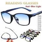 Очки для чтения мужские ZUEE, квадратные, регулируемые, с защитой от сисветильник, для дальнозоркости, 0-400