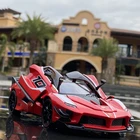 Автомобиль спортивный Ferrari Laferrari FXX K, металлическая Игрушечная модель автомобиля из сплава, большой размер 1:24, Коллекционная модель автомобиля, подарок для детей