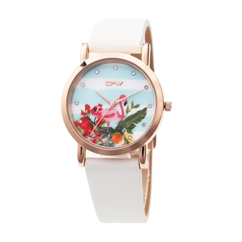 Женские часы с фламинго цветочным рисунком оригинальный дизайн карамельные