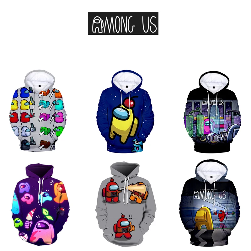 

Among Us Print Long Sleeve Hoodie For Adults 2020 Winter Fashion Game Cosplay Cotstumes Anime Halloween Costume Men Clothing