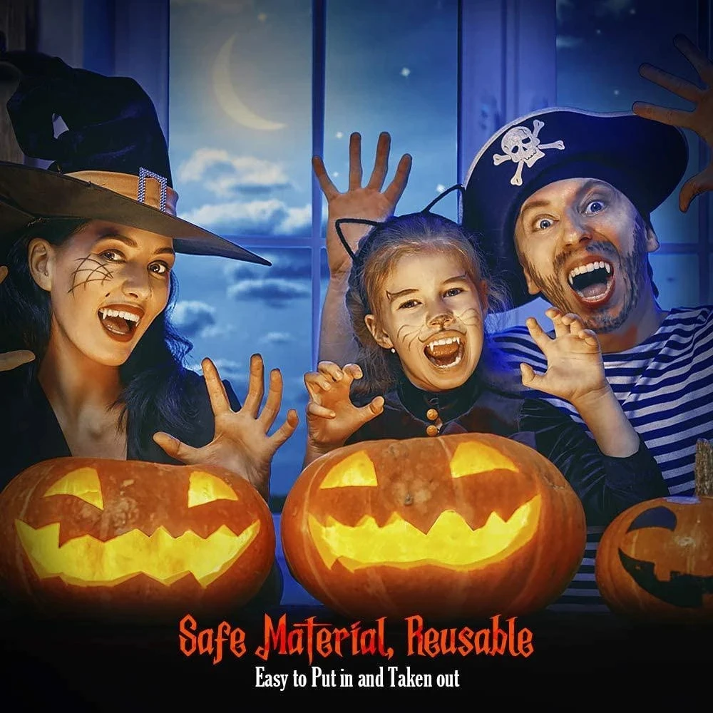 Украшение на Хэллоуин выдвижные Зубы вампира ремень безопасности мягкие