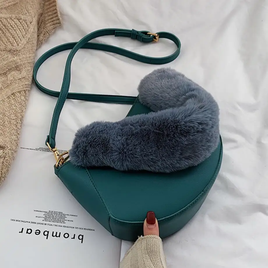 Зимняя модная новая качественная женская дизайнерская сумка из искусственной