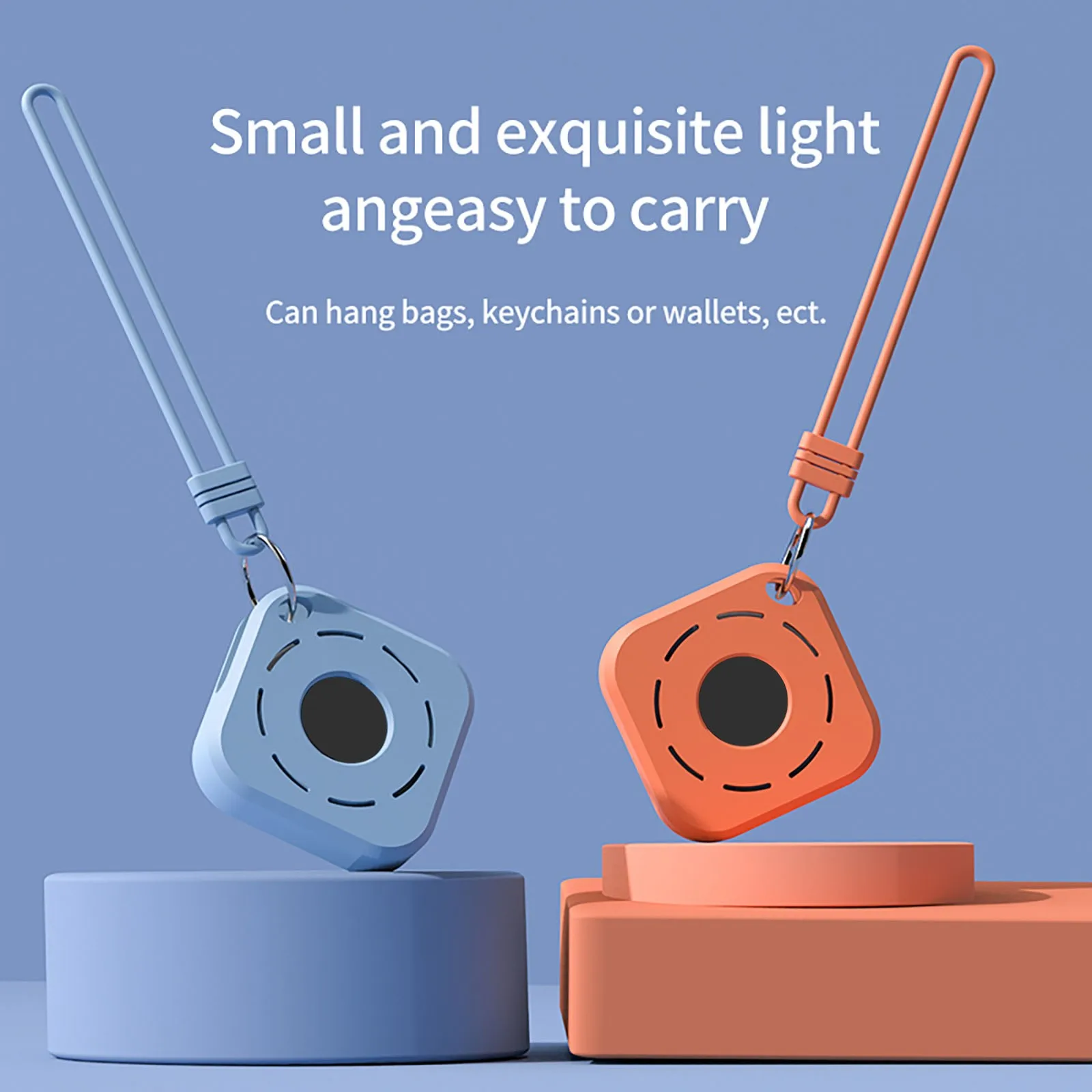 

Protective shell Case For AirTag Silicone Case Portable Protective Case With Keychain Hook Anti-lost Back Cover
