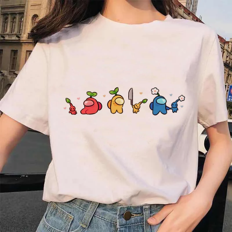 

Summer Game Among Us T-shirt O-Neck Kawaii Tshirt Women Summer Short Sleeve Tee Female Streetwear Harajuku Fashion Clothes Tops