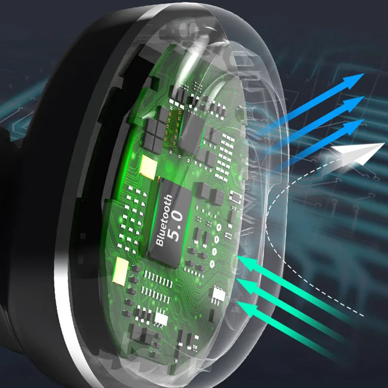 Наушники вкладыши TWS с беспроводного Bluetooth (голубой зуб) наушника стерео бас 5 0