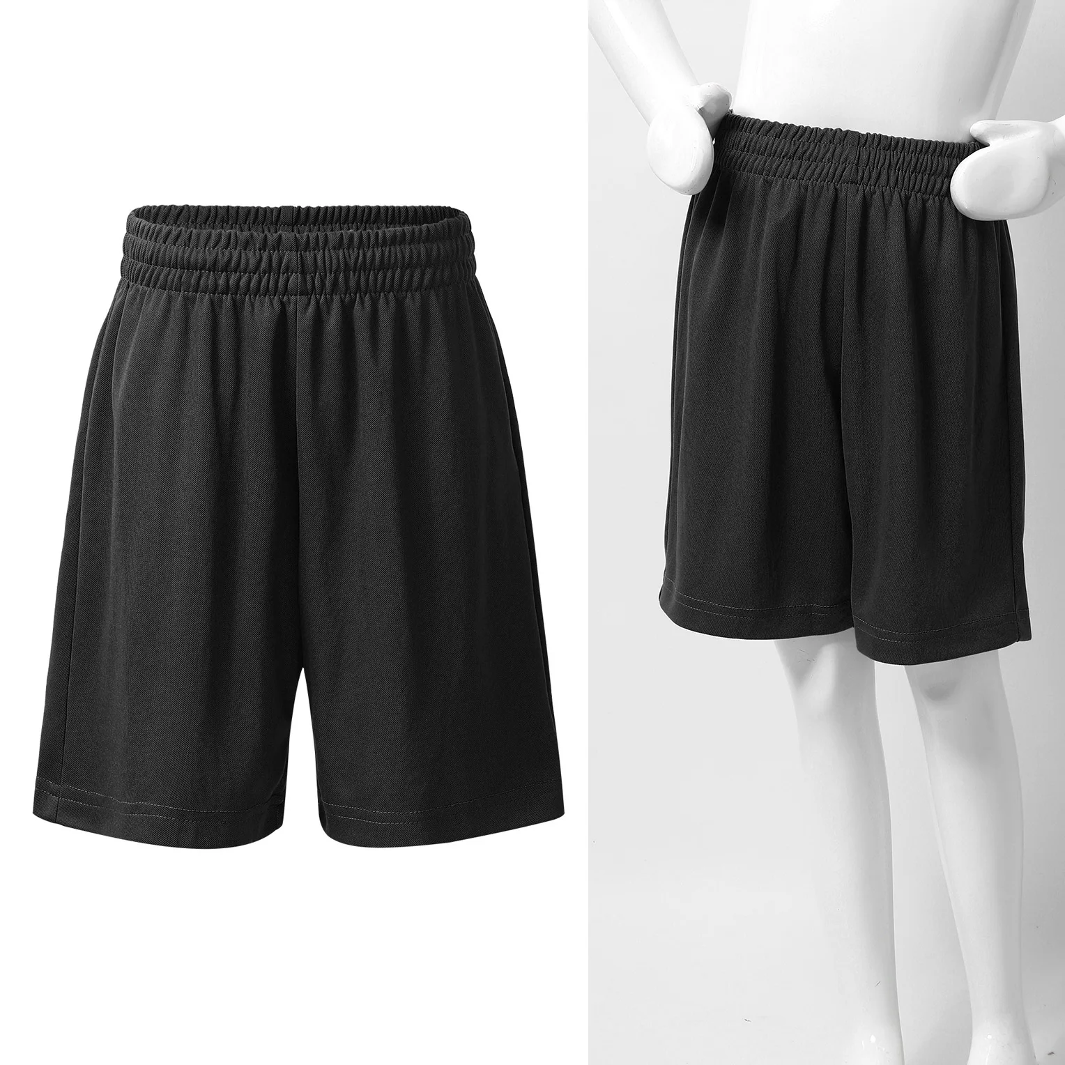 

Однотонные баскетбольные тренировочные шорты для мальчиков, летние штаны, футбольные шорты для бега, фитнеса, футбола, детские спортивные ш...