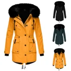 Зимние пальто в стиле милитари, Женская хлопковая искусственная куртка, Повседневная парка средней длины, зимняя верхняя одежда # T1G