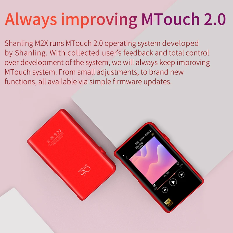 Портативный музыкальный плеер SHANLING M2X AK4490 USB DAC Bluetooth MP3 PCM32/384 DSD256 Airplay Wi Fi усилитель