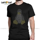 Linux Пингвин Баша команды футболки для мужчин Потрясающие футболки Тукс программатор компьютера разработчик Geek Nerd футболки 5XL одежда